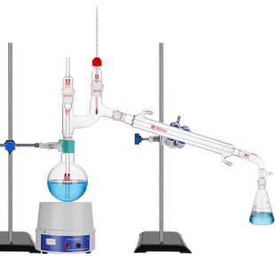 玻璃减压蒸馏装置回流装置克氏蒸馏头500/1000ml常压蒸馏装置负压蒸馏装置实验室套装可定制