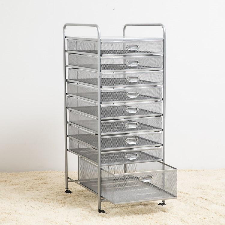 办公室铁艺多层A3带抽屉文件收纳推车A4资料杂物整理W架档案分类