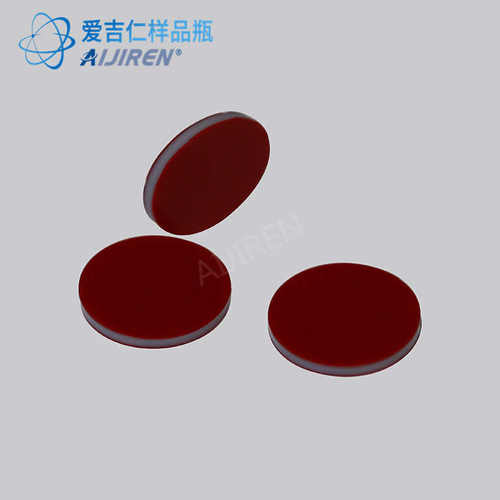 2ml钳口瓶隔垫 11mm红色特氟龙/D白色硅胶/红色PTFE隔垫 三层垫