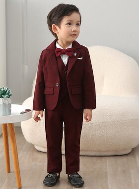 男童小西服e西g装礼服套装儿童正装男宝帅气英伦钢琴男孩演出服秋