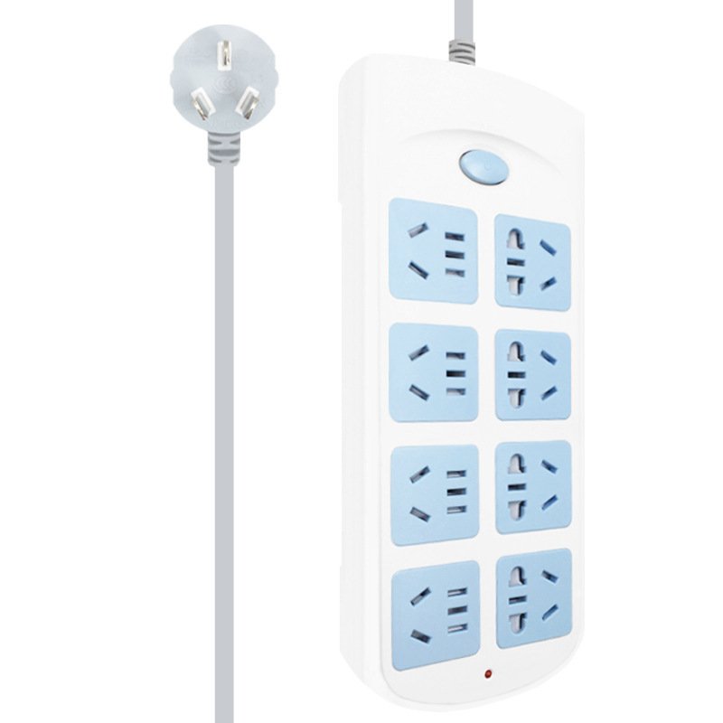 604插座插线板排插拖线板排插 接线板 过载保护 8孔 3米