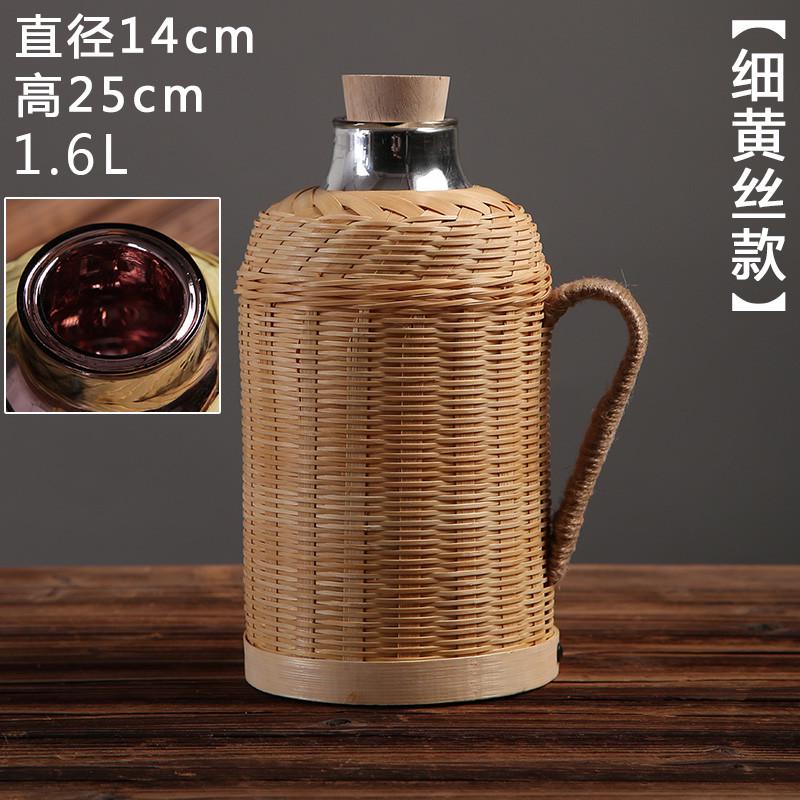 内胆暖水精品玻璃热水瓶s软木塞开水瓶暖壶壶壶邮复古保温竹编包图片