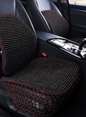 风凉木制汽车坐垫三件单片菩提菩木珠子根提子垫夏季Z绿色座垫通