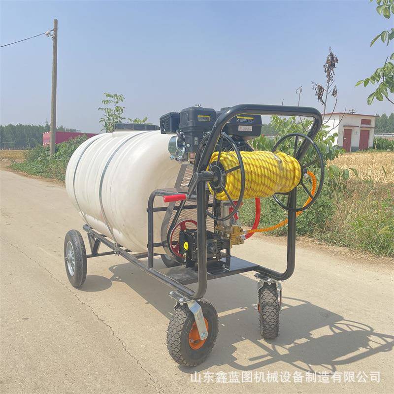 养殖场消毒推车式电动打药机 160升高压农用汽油动力喷雾器打药车