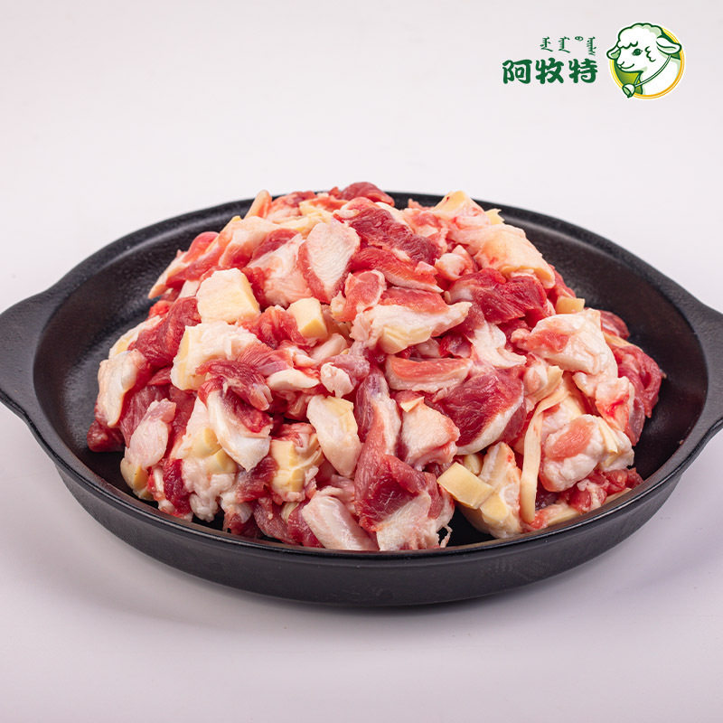 阿牧特内蒙古生羊肉新鲜羊肉块包装1kg筋头巴脑肥瘦相间