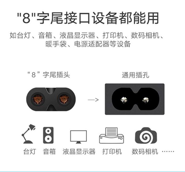 。AC电源线美规2孔8字尾 显示器音响暖宝数码相机充电器1.5米怎么样,好用不?