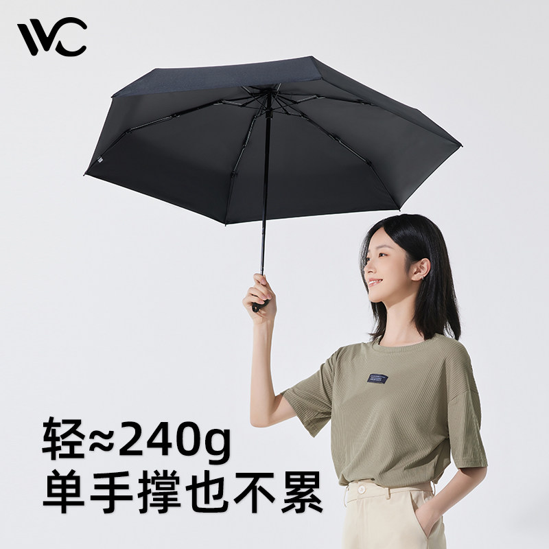 VVC栖旅防晒伞遮阳双层伞面防紫外线晴雨两用遮阳户外折叠太阳伞