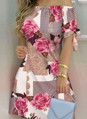 Offe ShoulderMini Drss Woenm Fashion Summer S80116exy Dr ess