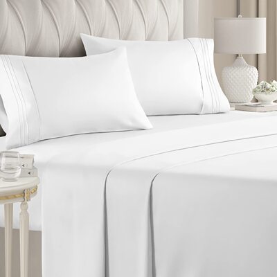 Hotel Cooling Bed Sheet 4 Sets Bedsheet Cover Queen/Double