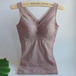 保暖背心女薄绒紧身美体塑身托胸免穿文胸冬季 收腹束身衣 防寒大码