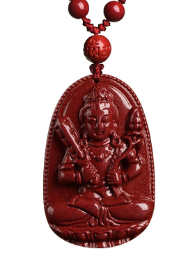 天然保真朱砂本命佛吊坠