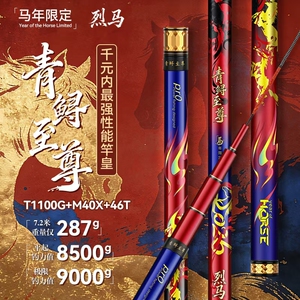 青鲟至尊烈马 10H19调超轻大物竿综合竿青鱼无铅竿草鱼鲢鳙竿