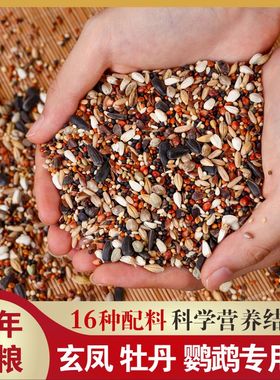 新麻子鹦鹉粮混合粮食纸壳麻子大粒牡丹饲料奖励零食油纸鸟粮鸟食