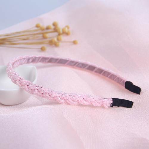 韩风珍珠麻花发箍甜美防滑