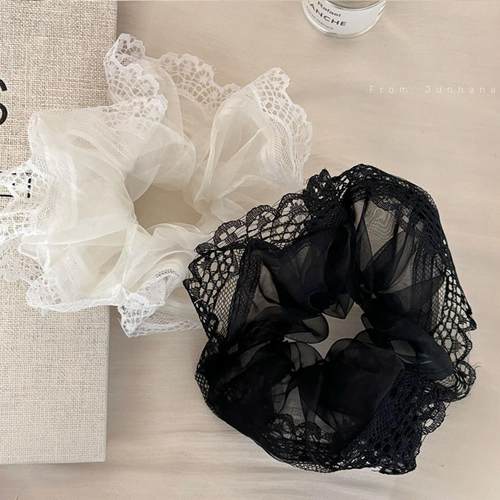 蕾丝网纱大号发圈女头绳