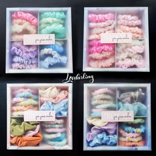 日系布艺发圈田园风森女系甜美彩色多巴胺仙女发绳发饰发圈 发网