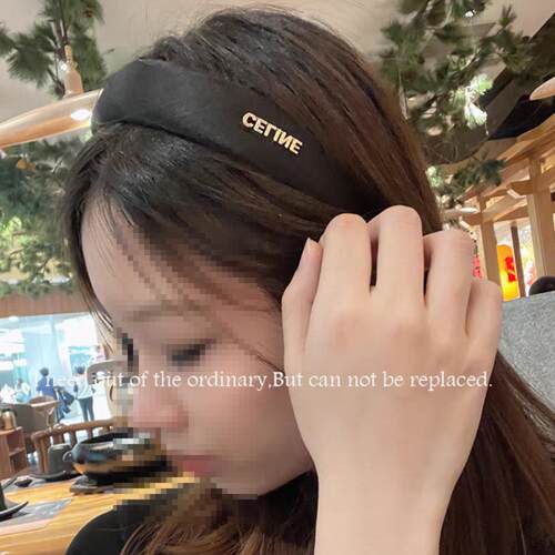 中古字母黑色发卡头箍女款