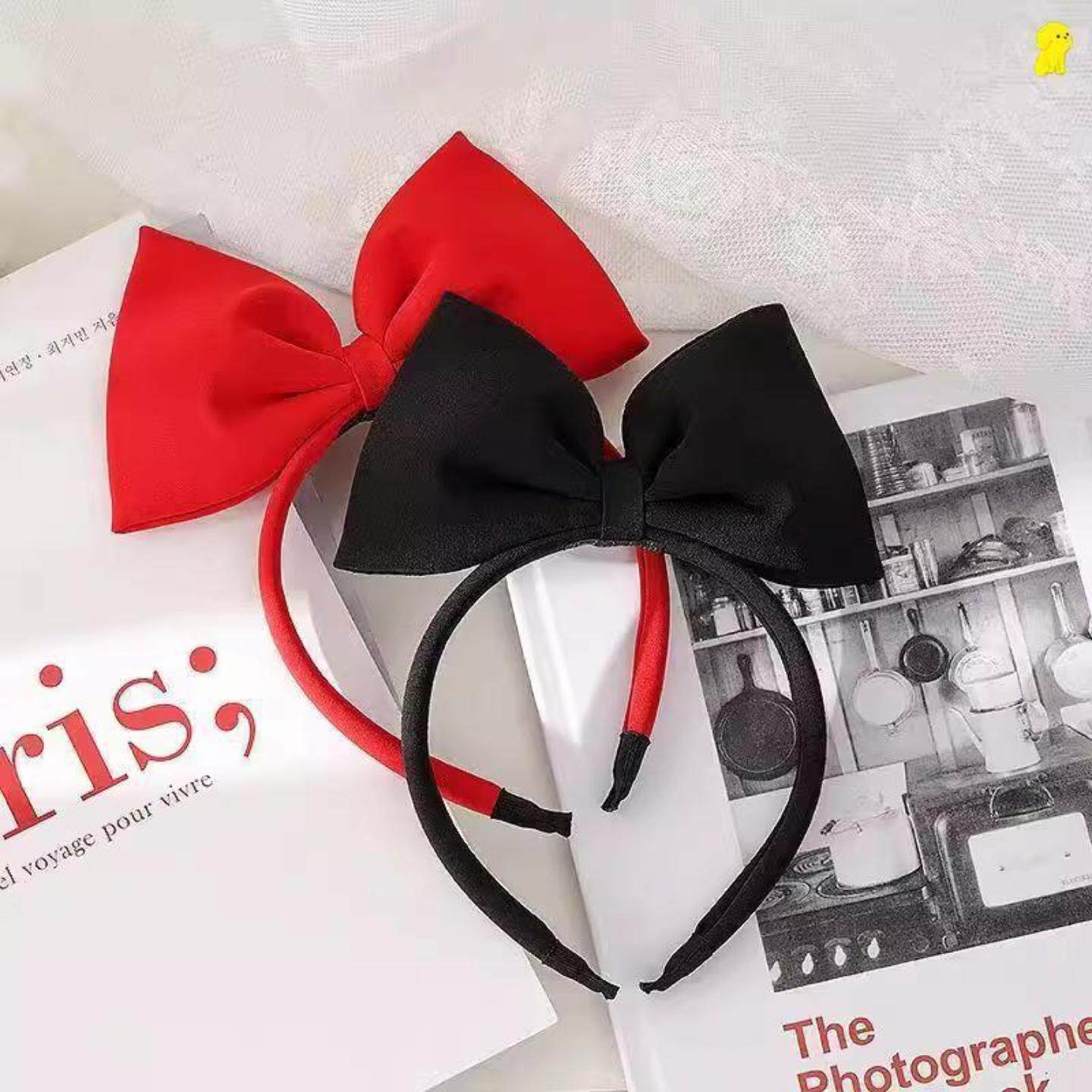 红色夸张大结发箍夏天韩版韩国可爱网红凹造型女聚会装饰头箍