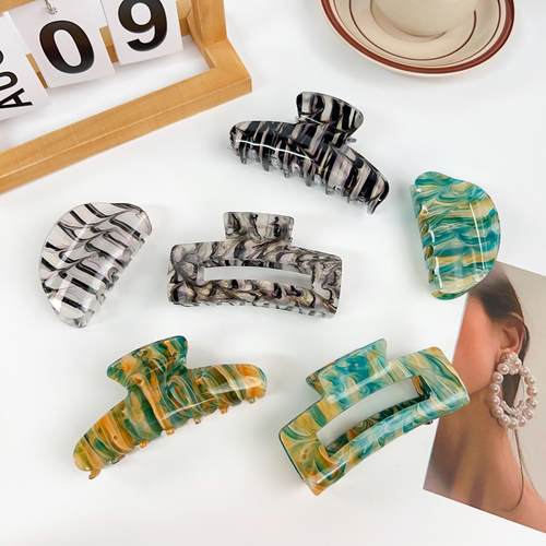 简约几何亚克力抓夹发饰