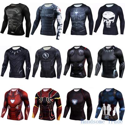 男速干上衣Men T-shirt Quick Dry Running Shirt Tops Rashguard