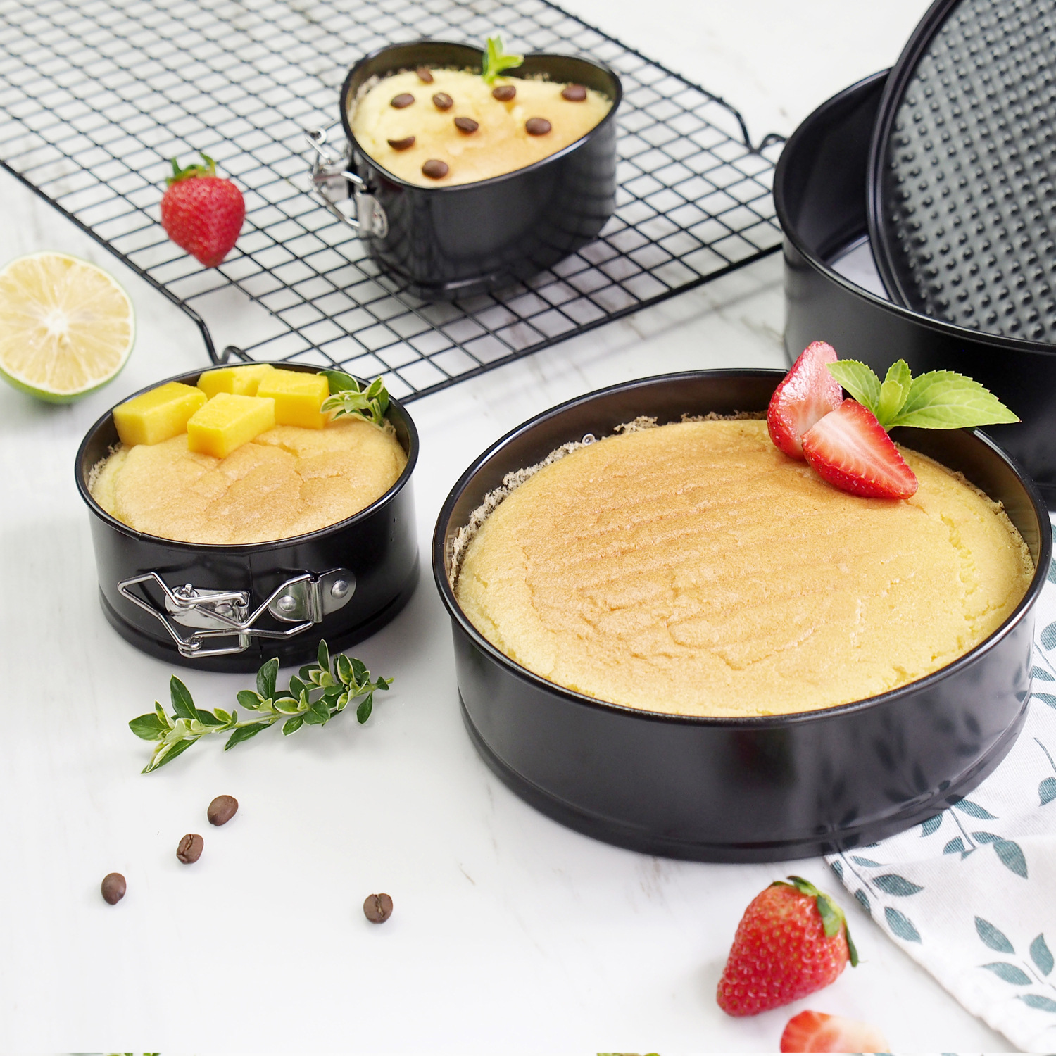4/8 inch Removable Bottom Bake Mould Round Cake Pan Bakeware