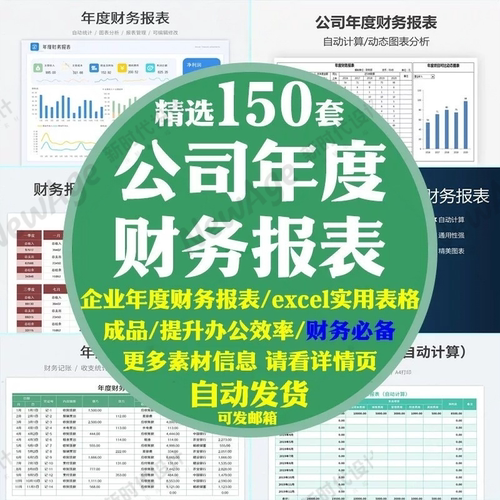 公司企业年度收支明细费用经营分析收入可视化excel财务报表模板