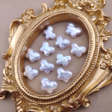 蝴蝶巴洛克天然淡水珍珠diy无孔裸珠散珠半成品材料