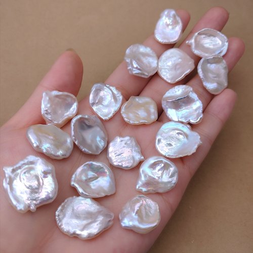 15-20mm高品质花瓣珍珠异形巴洛克珍珠半成品DIY饰品材料天然珍珠