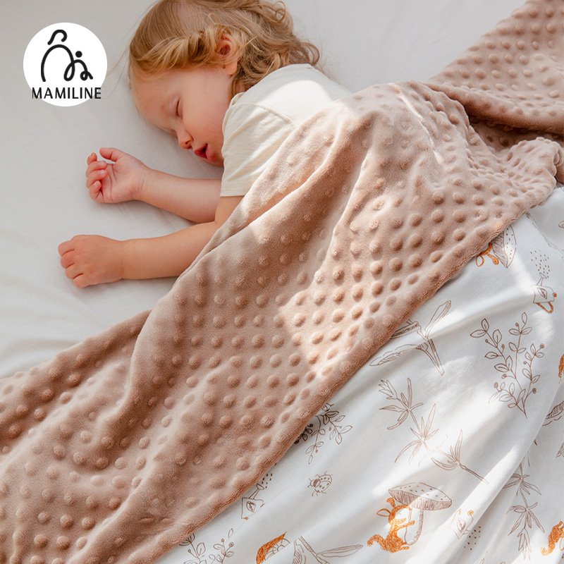 MAMILINE豆豆被婴儿毯子儿童盖毯毛毯宝宝被四季豆豆被幼儿园春秋
