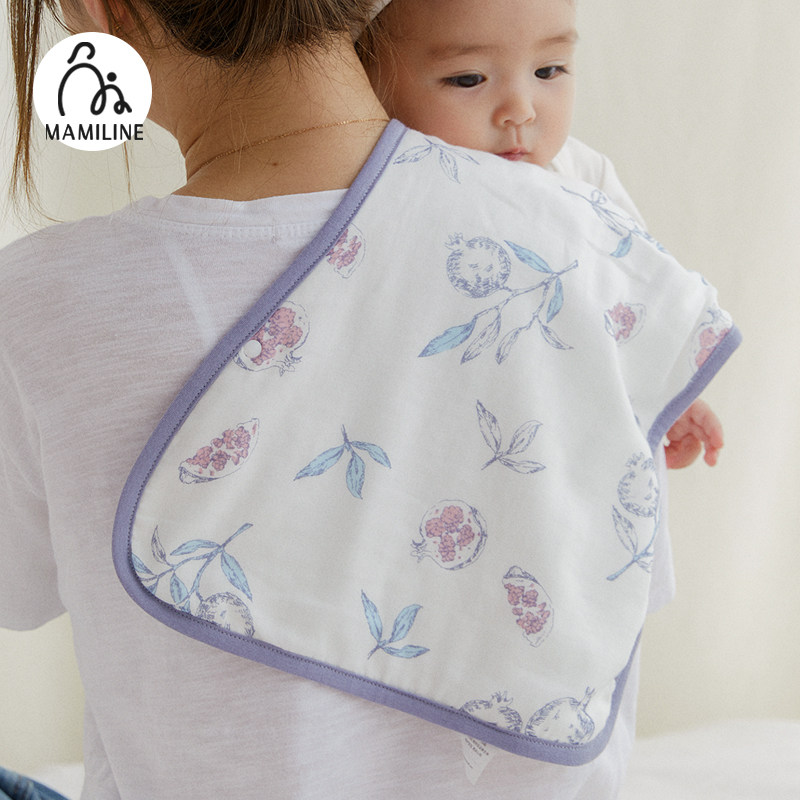 MAMILINE婴儿竹棉棉纱拍嗝巾护肩宝宝围兜新生儿防吐奶口水2件装,婴童用品,口水巾,淘宝优惠券,粉丝福利购,淘宝优惠卷