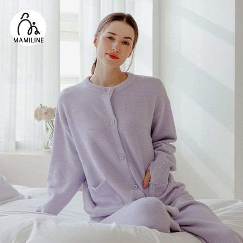 半边绒睡衣，宽松舒适，蓄热保暖