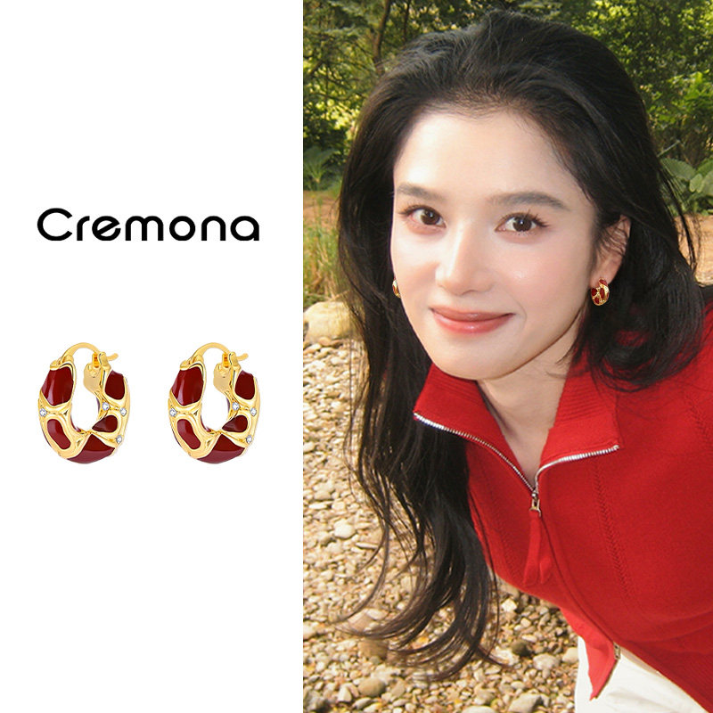 小众独特设计红色耳环复古法式轻奢高级感耳扣2026新款爆款耳饰女,饰品/流行首饰/时尚饰品新,耳环,淘宝优惠券,粉丝福利购,淘宝优惠卷