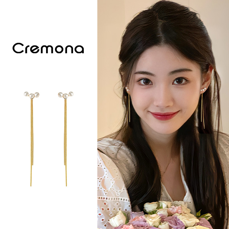 珍珠款流苏蚊香盘耳夹无耳洞耳环