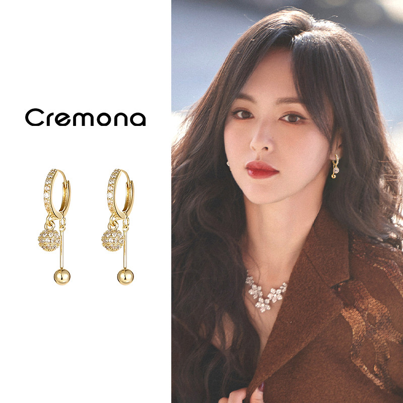 金色圆球耳钉耳扣小众独特设计感巨好看耳环2026新款气质大气耳饰,饰品/流行首饰/时尚饰品新,耳钉,淘宝优惠券,粉丝福利购,淘宝优惠卷