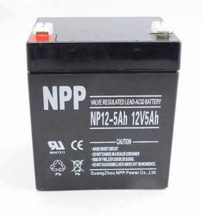 12V4.5AH 免维护铅酸蓄电池 4.5 NPP耐普蓄电池NP12 电梯专用电池