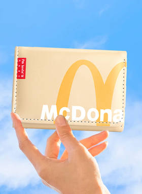 「麦麦钱包」麦门M记三折钱包便携收纳校园银行卡学生身份证卡包