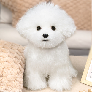 美国卡豆克隆仿真狗狗玩偶比熊犬公仔布偶毛绒玩具男女生陪伴礼物