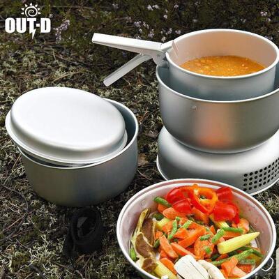 野餐炊具户外铝合金套锅便携式