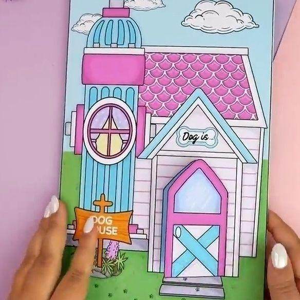 diy手工材料包/小狗的家/安静书游戏书材料玩具女孩子网红纸娃娃