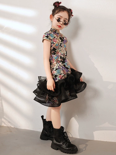 Ципао, манекен головы, детский костюм, летнее платье, новая коллекция, китайский стиль