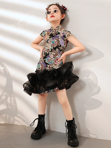 Ципао, манекен головы, детский костюм, летнее платье, новая коллекция, китайский стиль