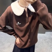 shushu雾彩色miu系套头卫衣廓形休闲运动少女感美学穿搭上衣女