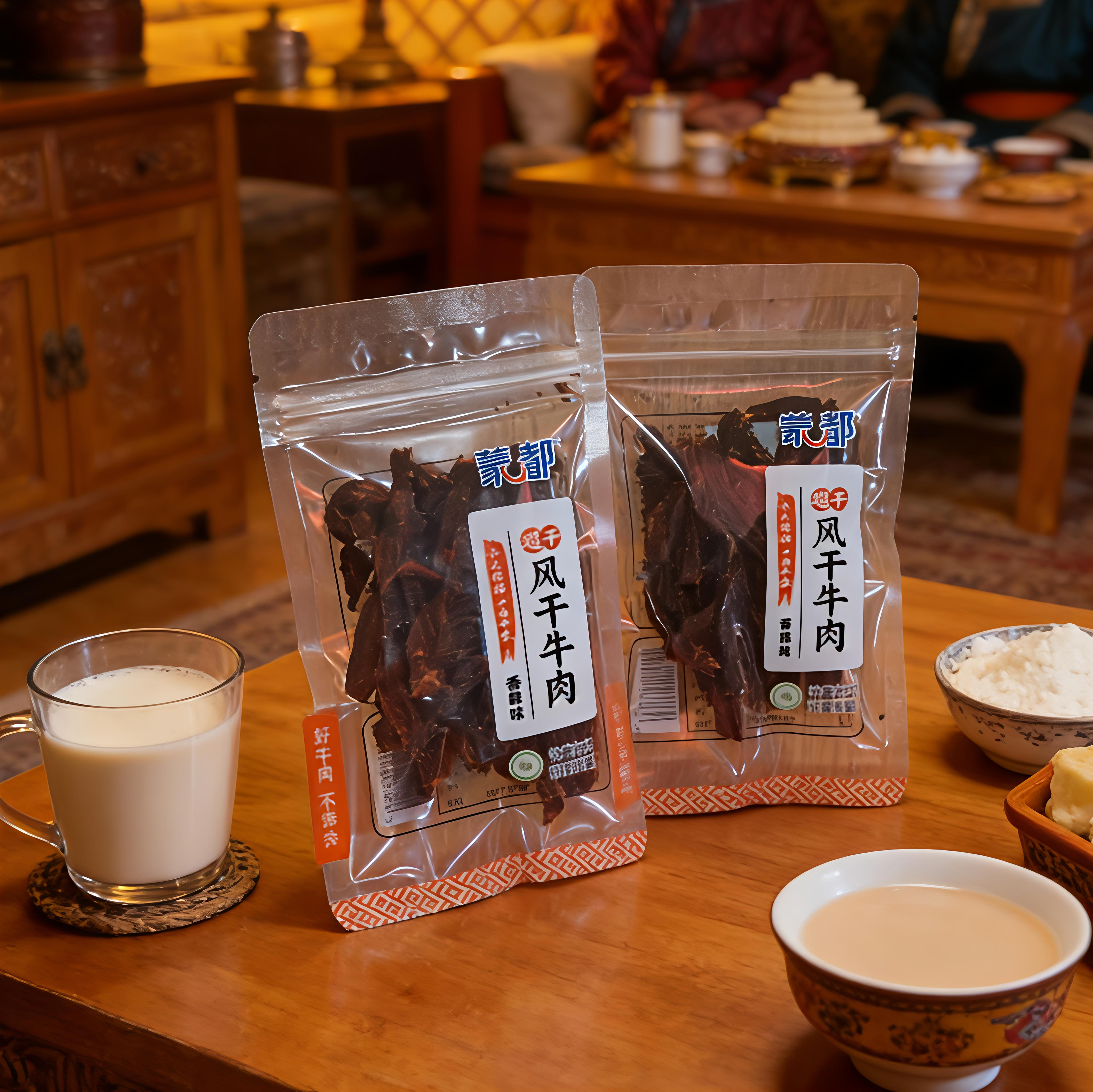 蒙都超干风干牛肉内蒙特产即食手撕牛肉干零食小吃清真肉香九成干