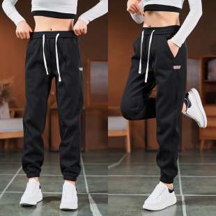 潮流外穿百搭宽松束脚运动裤 华夫格休闲裤 时尚 2026新款 女士春夏季