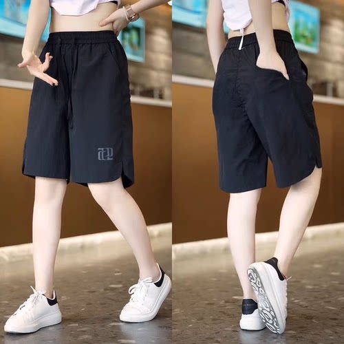 冰丝五分裤女士夏季薄款宽松直筒