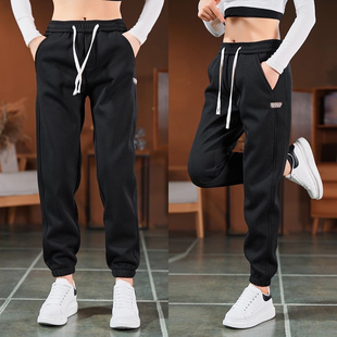 宽松束脚潮流高腰显瘦外穿运动裤 新款 2026春夏季 华夫格女士休闲裤