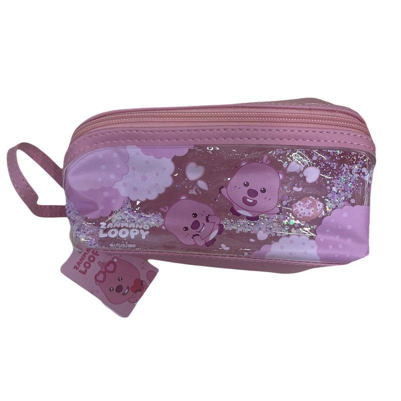 MINISO名创优品赞萌露比系列流沙斜口化妆包分色紫色女生学生可爱,收纳整理,口红收纳包/盒/袋,淘宝优惠券,粉丝福利购,淘宝优惠卷
