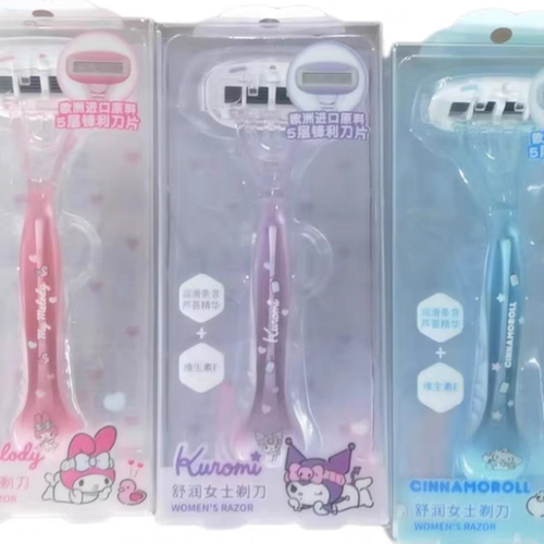 小圆点舒润便携女士剃刀刮毛刀