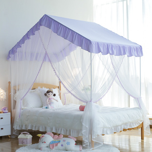 新型公主风床帘蚊帐 儿童女孩房蚊帐 新款用卧室房子型床上帐篷