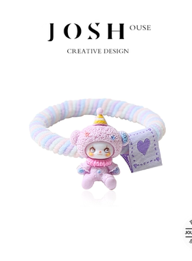 童趣卡通小丑头绳发圈学生高马尾扎头耐用皮筋个性百搭可爱头饰